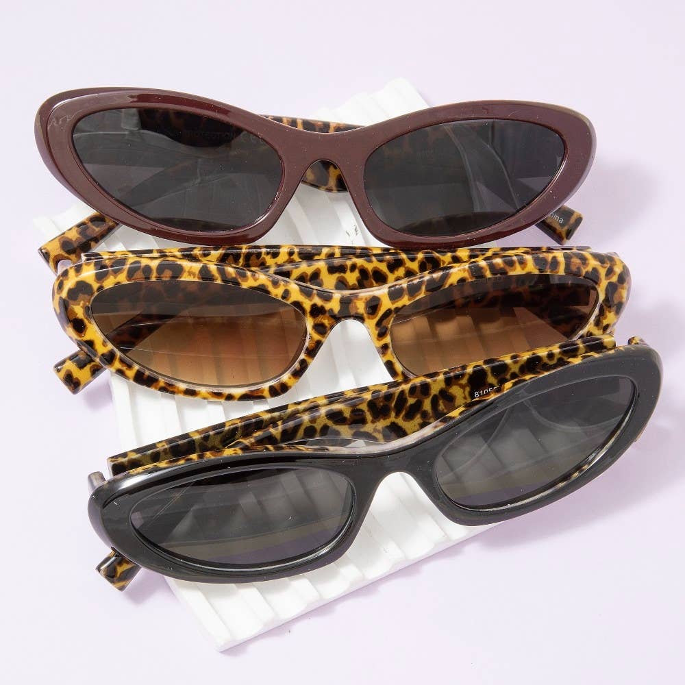 Leopard Print Cat Eye Sunglasses
