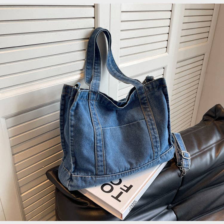 Women's Casual Denim Versatile Shoulder Tote Bag
