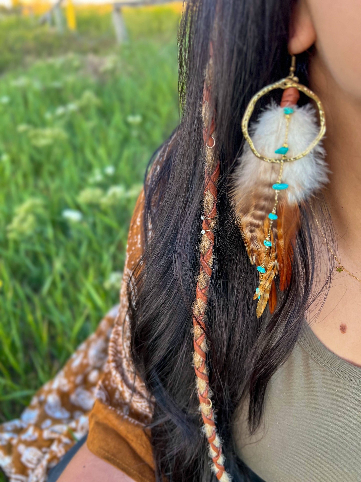 Hoop Boho Feathers