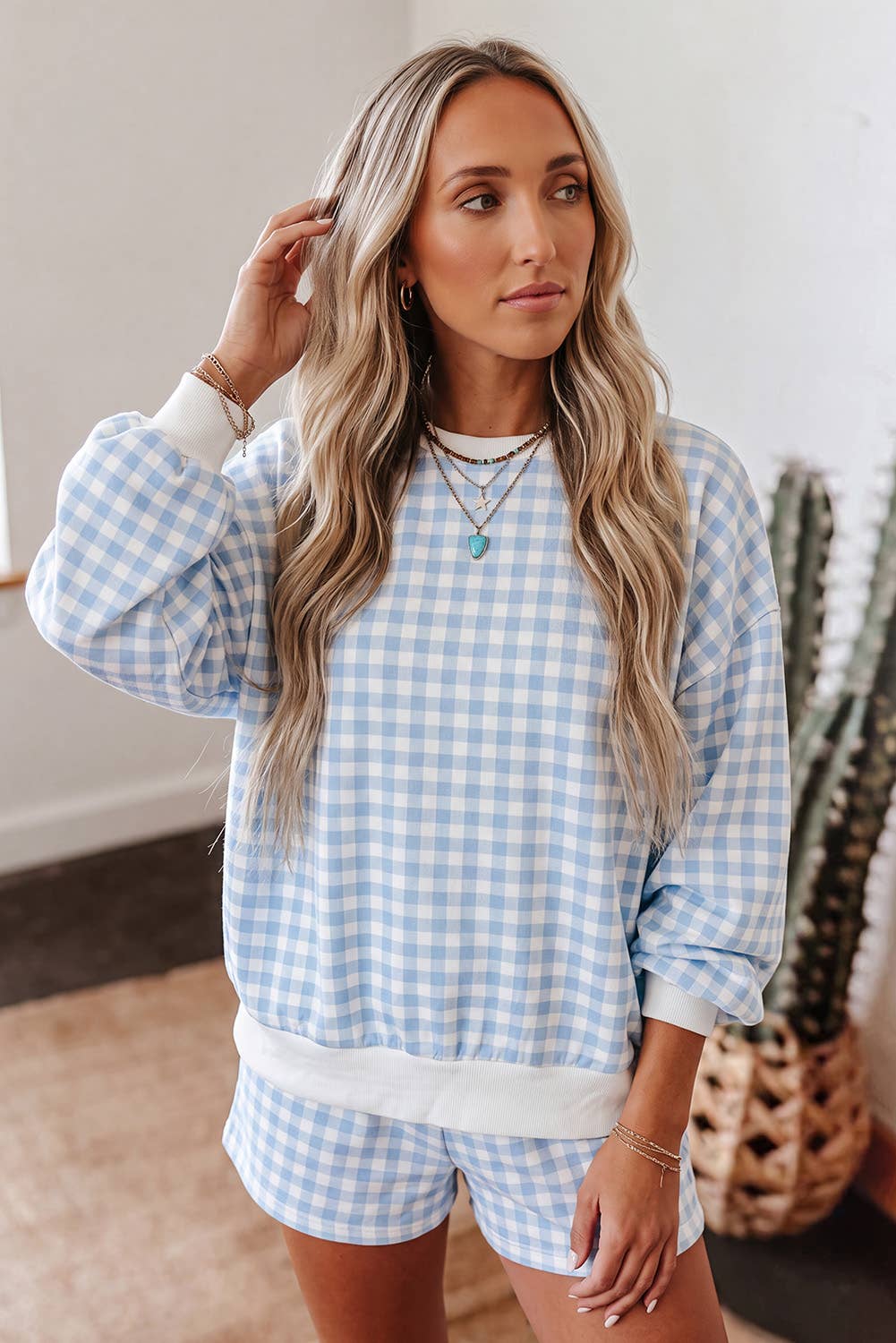 Plaid Casual 2pcs Outfit