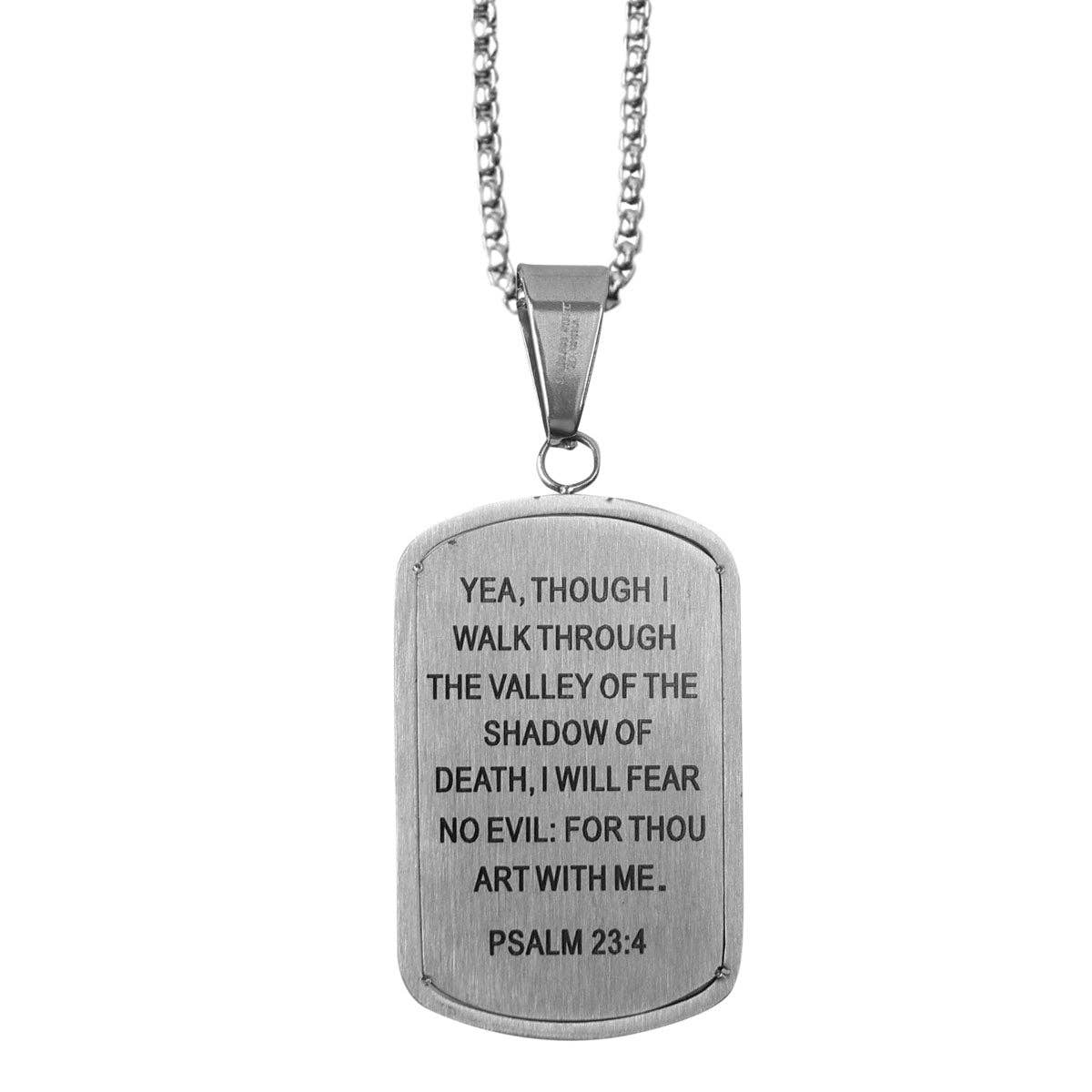 Men's Necklace Camo Cross Flag