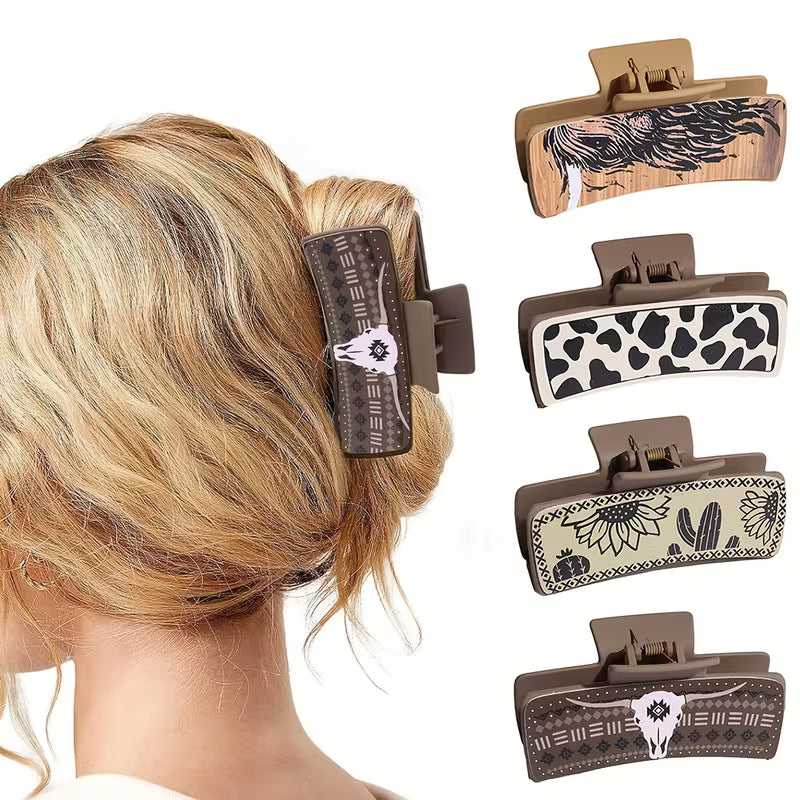 Faux Leather Hair Clips