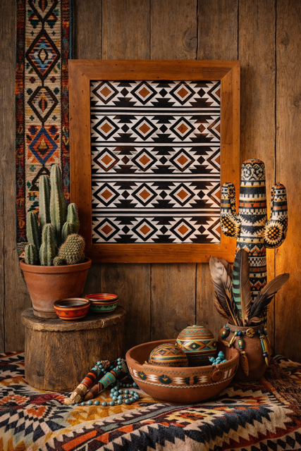 Aztec Inspired Framed Art