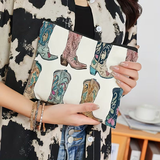 Cowboy Boot Design Cosmetic Travel Bag