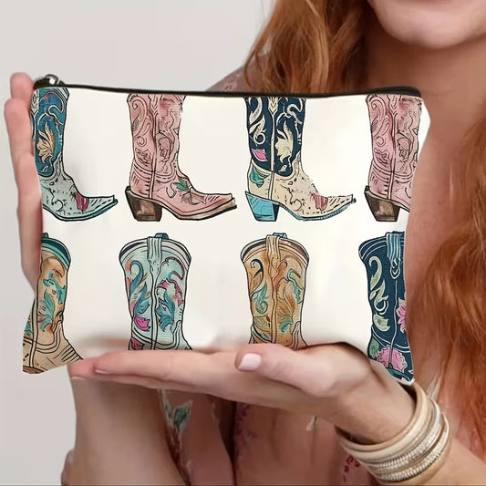 Cowboy Boot Design Cosmetic Travel Bag