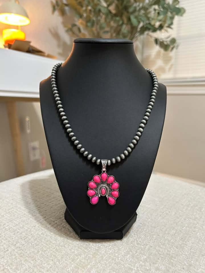 Pink Concho Navajo Beads