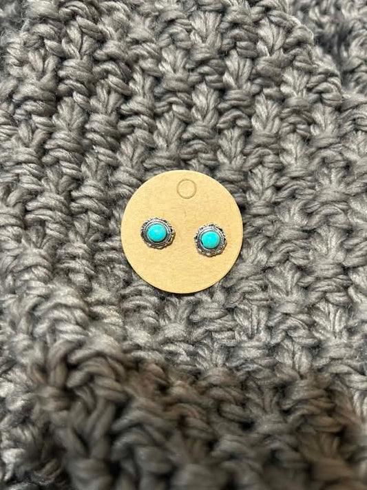 Turquoise Flower Studs